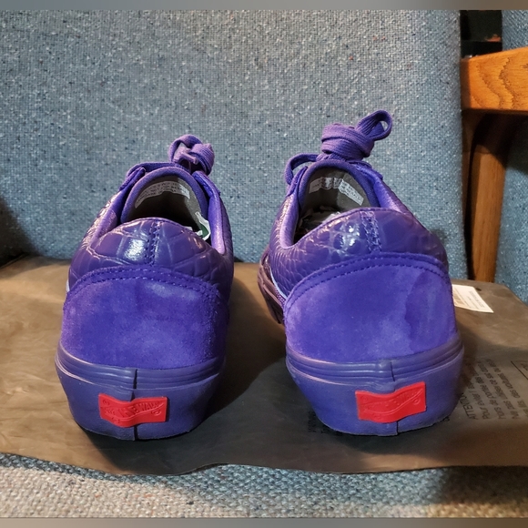 VansVault Old Skool VLT LX Croc Skin (Deep Blue)SamplePair Sz9Mens - Picture 4 of 10